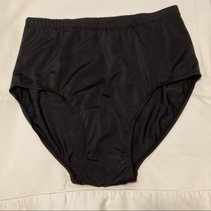 Swim 365 Black Swim Bottom/Brief Sits At Natural Waist High Waist 16W